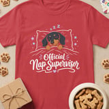 Official Nap Supervisor Dachshund Tee thumbnail 4