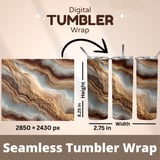 20 oz Agate Tumbler Wrap, Gold Marble Sublimation Design, Straight and Tapered Tumbler, Digital Download, Skinny Tumbler Design thumbnail 5
