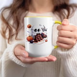 Halloween Mug, Knitting Ghost Mug, Funny Ghost Mug, Fall Mug, Halloween Coffee Mug, Autumn Mug, Cute Cat Mug, Pumpkin Mug, Halloween Gift thumbnail 4