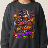 Keep Calm Randy the Raccoon Halloween Sweatshirt thumbnail 5