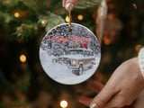 Grand Wagoneer Ornament, Waggy Christmas, Car Ornament, Classic Car, Merry Christmas, Wagoneer Lover Gift, Car Gift, Car in Snow thumbnail 1