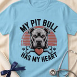 My Pit Bull Has My Heart Tee | Pit Bull Lover Shirt | Pittie Mom Gift | Dog Lover Apparel thumbnail 5