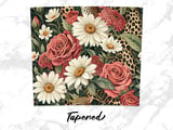Floral Leopard 20oz Tumbler Wrap, Seamless Flower Design, Printable PNG File, Digital Download, Tumbler Design, Tumbler Sublimation thumbnail 5