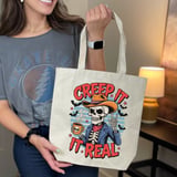 Creep It Real Skeleton Tote Bag thumbnail 7