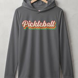 Pickleball Sport-Tek Performance Hood, Pickleball 70s Vintage Retro Striped Script, Lightweight Hoodie thumbnail 5