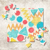 Digital Geometric Pattern Bundle, Abstract Shapes Digital, Circle, Triangle, Zigzag, Colorful, Commercial Use, Planner Graphics, Digital thumbnail 7