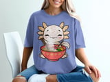 Kawaii Axolotl Ramen Feast T-Shirt thumbnail 3