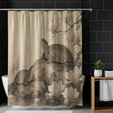 Tranquil Pond Magnolia Shower Curtain thumbnail 10