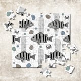 Digital Fish Pattern, Striped Bass Design, Crab Illustration, Wood Seamless, Aquatic Digital Bundle, Commercial Use Pattern, Download thumbnail 7