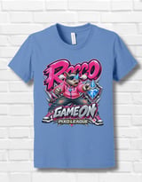 Rocco Rhino Game On Youth Gaming T-Shirt, Boys Girls Gamer Tee, Pink Streetwear Graphic Shirt, Pixo League thumbnail 14