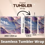 20 oz Tumbler Wrap, Amethyst Sky, Sublimation, Digital Design, Straight Tapered Wrap png, Tumbler Design, Instant Download, Tumbler Digital thumbnail 5