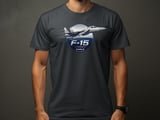 F15 Eagle Fighter Jet T-Shirt, Military Aviation Pilot Graphic Tee, Air Force Veteran Airshow Shirt, Retro Aeroplane Jet Plane Gift for Him thumbnail 8