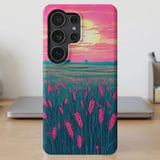 Pink Sunset Wheat Field MagSafe® Phone Case thumbnail 2