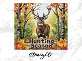 Hunting Season 20oz Tumbler Wrap, Deer Fall Tumbler Design, Autumn Leaves Tumbler, Watercolor Tumbler for Hunters, Gift for Him thumbnail 4