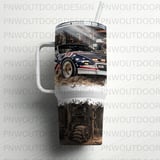 Pontiac Trans Am 40oz Tumbler Wrap, Muscle Car Sublimation Design, Distressed Americana Patriotic Car Digital thumbnail 11