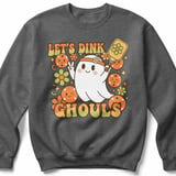 Pickleball Gildan Crewneck Sweatshirt, Let's Dink Ghouls, Court Warm Up thumbnail 4