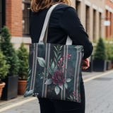 Dark Floral Tote Bag, Moody Rose Phone Case, Elegant Watercolor Botanical Cottagecore Accessory, Unique Gift for Her thumbnail 6