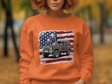 Grand Wagoneer T Shirt, American Flag Tee, Patriotic Car Shirt, 4th of July Gift, Jeep Lover Tee, Vintage Car Tee, SUV Car Tee thumbnail 6