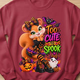 Too Cute To Spook Sally the Squirrel Sweatshirt thumbnail 3