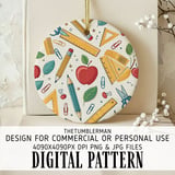 Nostalgic Classroom Chic Digital Pattern Size Bundle Png thumbnail 3