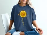 Pickleball Comfort Colors Shirt, pickleball Sunflower Floral Watercolor Print, Vintage Graphic Tee thumbnail 4
