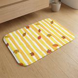 Fall Leaves Shower Curtain, Bath Mat, Cozy Autumn Bathroom Decor, Yellow Striped Thanksgiving Bath Rug, Cottagecore Fall Leaves Home Decor thumbnail 9