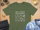 How I Spent My Summer Vacation T-Shirt | Beach Trip Doodle Graphic Tee | Teacher End of School Year Gift | Holiday Vibes Shirt thumbnail 4