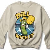 Pickleball Gildan Crewneck Sweatshirt, Dill With It, Court Warm Up thumbnail 6