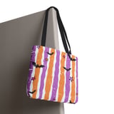 Spooky Cute Bat & Star Phone Case | Pastel Goth Halloween Striped Tote Bag | Y2K Grunge Aesthetic Fall Accessory thumbnail 9