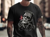 Gothic Monster Butterfly Shirt, Vintage Horror Graphic Tee thumbnail 1