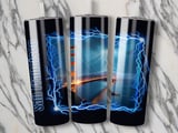 San Francisco 20oz Tumbler Wrap, Golden Gate Bridge, Lightning Storm Design, Full Wrap Seamless Tumbler, Unique Gift, San Francisco Souvenir thumbnail 2