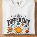Teacher Appreciation Shirt, We Are All Different But In This School We All Shine Together Planets Space Vintage T-Shirt Sweatshirt thumbnail 11