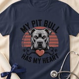 My Pit Bull Has My Heart Tee | Pit Bull Lover Shirt | Pittie Mom Gift | Dog Lover Apparel thumbnail 18