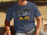 A-10 Warthog Boar Jet Fighter T-Shirt, Military Aviation Air Force Pilot Tee, Patriotic Veteran Gift for Him, USAF Plane Shirt thumbnail 2