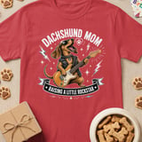 Dachshund Mom Rockstar Tee thumbnail 4