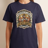 Happiness Is A Beer In Both Hands T-Shirt, Funny Drinking Tee, Craft Beer Lover Gift, Vintage Pub Style Graphic Shirt, Oktoberfest Apparel thumbnail 4