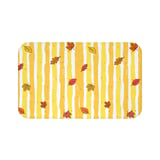 Fall Leaves Shower Curtain, Bath Mat, Cozy Autumn Bathroom Decor, Yellow Striped Thanksgiving Bath Rug, Cottagecore Fall Leaves Home Decor thumbnail 14