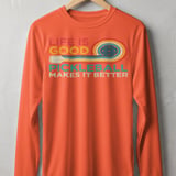 Pickleball Sport-Tek Long Sleeve Tee, Life Is Good Pickleball Makes It Better Graphic, Sun Shield Shirt thumbnail 4