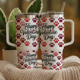Happy Valentines Day Dog Paw Prints Digital Pattern, Digital Bundle, Valentine Puppy, Plaid Hearts, Pet Paw Prints, Valentines Day Gift thumbnail 11