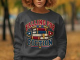 Falling For Fiction Sweatshirt, Bookish Hoodie, Dark Academia Tote Bag, Vintage Reading Crewneck, Cute Book Lover Gift For Readers thumbnail 18