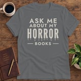 Ask Me About My Horror Books Softstyle Tee thumbnail 2