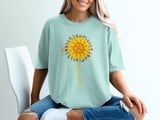 Pickleball Comfort Colors Shirt, pickleball Sunflower Floral Watercolor Print, Vintage Graphic Tee thumbnail 12