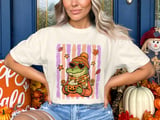Cozy Fall Alligator Pumpkin Spice Sweatshirt, Retro Crocodile Halloween Vibes Hoodie, Cute Autumn T-Shirt Gift thumbnail 1