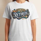 Officially Retired T-Shirt | Tropical Retirement Gift for Men Women | New Chapter Golden Years Tee | Beach Vacation Mode Shirt thumbnail 9