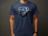 F35 Lightning II Fighter Jet T-Shirt, Military Aviation Stealth Graphic Tee, Air Force Pilot Squadron Shirt, Aviator Gift for Him thumbnail 9