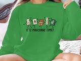 Cute Mahjong Time Graphic Print, Funny Dancing Mahjong Tiles Art, Kawaii Board Game Lover Gift, Asian Tile Game Night Decor thumbnail 15