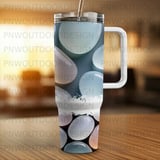 40oz Tumbler Sublimation Wrap, Pastel Pebbles Digital Design, Seamless Distressed Tapered Pattern, Tumbler Template, DIY Tumbler Wrap thumbnail 2