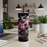 20oz Skinny Tumbler with Straw, Rhino Gamer Tumbler, VR Gaming Cup, Video Game Gift for Boys and Teens thumbnail 7