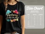 Cancer fighting t-shirt, Victory Looks Like Me tee, cancer survivor gift, motivational top, cancer awareness shirt, colorful graphic TShirt thumbnail 2