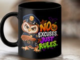 No Excuses Just Rules Police Owl Mug thumbnail 9